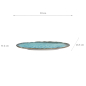 Preview: TDS, Oval Teller, Yamasaku, Blau, 33x13,5x2cm, Art.-Nr. 33430