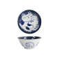 Preview: Tokyo Design Studio Tayo Bowl Kawaii Cat Neko Blue (Blue/White), Porcelain, Ø 14.9 × 6.7 cm, 500 ml