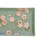 Preview: TDS, Rechteckiger Teller, Sakura, Grün, 28,5x12,5cm, Art.-Nr. 33493