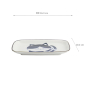 Preview: TDS, Quadratischer Teller, Kawaii Cat Neko, Blau, 16,3x10,2cm, Art.-Nr. 33495