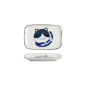 Preview: Tokyo Design Studio Rectangular Plate Kawaii Cat Neko D Blue/White, Porcelain, 16.3 × 10.2 cm