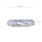 Preview: TDS, Quadratischer Teller, Kawaii Cat Neko, Blau, 16,3x10,2cm, Art.-Nr. 33498