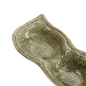 Preview: TDS, Eckige Saucen-Schale 2-Fach, Yamasan Shinryoku, Ø 19,5x9,5x3,5cm, Art.-Nr. 33542