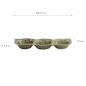 Preview: TDS, Sauce Bowl, 3-compartment, Yamasan Shinryoku, 27x10x3.5cm, Item No. 33543
