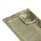 Preview: TDS, Rechteckige Teller mit Unterteilung, Yamasan Shinryoku, Grün, 21,2x13x2,8cm, Art.-Nr. 33545