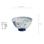 Preview: TDS, Rice Bowl, Kawaii Cat, Ø 11.5x6cm 300ml, Blue, Item No. 33594