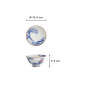 Preview: Reisschale Kawaii Wave Cat Blau/Rot, Porzellan, Ø 11,5 × 6 cm, 300 ml, Art.-Nr. 33597