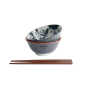 Preview: TDS, Tayo Schalen Geschenk-Set, Asakusa, 2Stk mit Essstäbchen, Ø 14,8x7 cm 550ml, Art.-Nr. 33604
