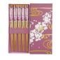 Preview: TDS, Chopstick Gift Set, White Sakura, 5 pair, Item No. 33627