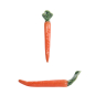 Preview: TDS, Kawaii Essstäbchenablage, Carrot, 1,6x8,7x2,2cm, Art.-Nr. 33672