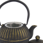 Preview: TDS, WY Teekanne aus Gusseisen, Schwarz/Gold, 0,5 L, Art-Nr. 33703