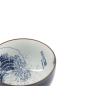 Preview: Tayo-Schale Hokusai Weiß/Blau, Porzellan, Ø 12,6 × 7 cm, 350 ml, Art.-Nr. 33729