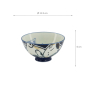 Preview: TDS, Reis Schale, Kawaii, Sleeping Cat, Blau, Ø 11,5x6cm - Art Nr. 33764