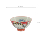 Preview: TDS, Reis Schale, Kawaii, Sleeping Cat, Rot, Ø 11,5x6cm - Art Nr. 33765