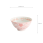 Preview: TDS, Reis Schale, Kawaii, Anime Cat, Rosa, Ø 11,3x5,8cm - Art Nr. 33766
