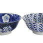 Preview: TDS, Mixed Ramen Bowl Gift Set, Blue/White, 2 pcs., Ø 19x8cm 1000ml, Item No. 33789