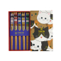 Preview: TDS, 5 Paar Kinder Essstäbchen, Geshenkset, Cats, Art.-Nr. 33838