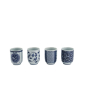 Preview: TDS, Teebecher Geschenk-Set, 4 Stücke, Blau/Weiß, Ø 6.5x7.5cm 160ml, Art.-Nr. 33843