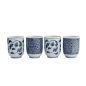 Preview: TDS, Teacup Giftset, 4 pcs, White/Blue, Ø 6.5x7.5cm 160ml, Item No. 33845