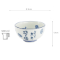 Preview: TDS, Schale, Kawaii, Lucky Cat Okonomi, Bl/Wh, Ø 13x7,2cm 500ml - Art Nr. 33849