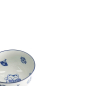 Preview: Schale Kawaii Lucky Cat Okonomi Blau/Weiß, Porzellan, Ø 13 × 7,2 cm, 500 ml, Art.-Nr. 33849