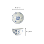 Preview: Schale Kawaii Lucky Cat Okonomi Blau/Weiß, Porzellan, Ø 13 × 7,2 cm, 500 ml, Art.-Nr. 33849