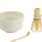 Preview: TDS, Matcha Bowl Giftset , 3-piece set, 12.5x7.2 cm, White, Item No. 34059