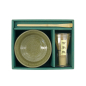 Preview: TDS, Matcha Bowl Giftset , 3-piece set, 12.5x7.2cm, Yomogi Green, Item No. 34060