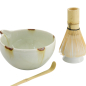 Preview: TDS, Matcha Bowl Giftset, 4-piece set, 14.5 x 6.5 cm, Unofu Brown White, Item No. 34080