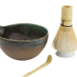 Preview: TDS, Matcha Bowl Giftset, 4-piece set, 14.5 x 6.5 cm, Hisui Green , Item No. 34081