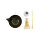 Preview: TDS, Matcha Bowl Giftset, 4-piece set, 14.5 x 6.5 cm, Amano Oribe Green, Item No. 34082