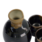 Preview: TDS, Sake Set 1:4, Tenmoku Kessho, 5 Stk, 8.5x14cm + 5.4x3.4cm (360ml +40ml), Art.-nr. 34305