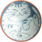 Preview: EDO Japan, Schale, Rot/Blau Cat, Ø 14 x 6,5 cm, Art.-Nr. 6041268