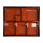 Preview: Bentobox Rot/Schwarz, ABS-Lack, 30 × 24 cm, Art.-Nr. 4153