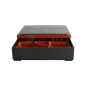 Preview: Bentobox Rot/Schwarz, ABS-Lack, 25,5 × 25,5 cm, Art.-Nr. 4193