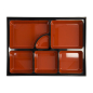 Preview: Bentobox Rot/Schwarz, ABS-Lack, 35 × 26 cm, Art.-Nr. 4655