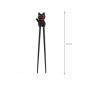 Preview: TDS, Kids-Chopsticks , Kitchenware, 22 cm, Lucky Cat, Black- Item No. 4662