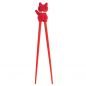 Preview: TDS, Kids-Chopsticks , Kitchenware, 22 cm, Lucky Cat, Red - Item No. 4663