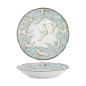Preview: TDS, Plate, Crane Light Blue, Ø 22x4cm, Item No. 617348