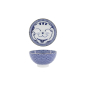 Preview: Tokyo Design Studio Reisschale Kawaii Lucky Cat Neko Seikaiha-Neko Blue, Porzellan, Ø 12 × 6,3 cm