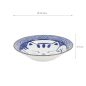 Preview: TDS, Pasta Plate, Kawaii Lucky Cat Neko, Ø 21.3 x 4.7 cm, Seikaiha-Neko Blue, Item No. 617638