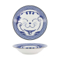 Preview: Tokyo Design Studio Pastateller Kawaii Lucky Cat Neko Seikaiha-Neko Blue, Porzellan, Ø 21,3 × 4,7 cm