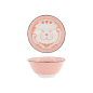 Preview: Tokyo Design Studio Tayo Bowl Kawaii Lucky Cat Neko Seikaiha-Neko Red, Porcelain, Ø 15 × 7 cm, 550 ml