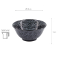Preview: TDS, Tayo Bowl, Kuromonyo Seikaiha, Black, Ø 15x7cm 550ml, Item No. 617881