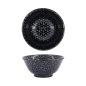 Preview: TDS, Tayo Bowl, Kuromonyo Hana Kikko, Black, Ø 15x7cm 550ml, Item No. 617942