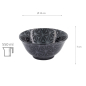Preview: TDS, Tayo Bowl, Kuromonyo Asanoha, Black, Ø 15x7cm 550ml, Item No. 617973