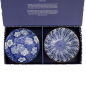 Preview: TDS, Ramen Schale, 2 Stk Geschenkset, Mino Blue Shidare/Ume, Ø 19,8x7,5cm 1000ml, Art.-Nr. 619502
