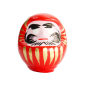 Preview: TDS, Daruma, Decoration, Red, Ø 9 cm - Item No. 6640