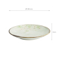 Preview: TDS, Plate, Green Cosmos, Ø 19.5cmx3cm, Item No. 7801