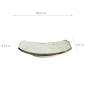 Preview: TDS, Plate, Green Cosmos, 22x15x2.5cm, Item No. 7805